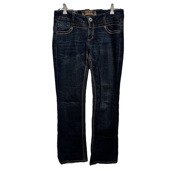 Freestyle Revolution Jeans Women's Sz 7 Low Rise Boot Cut Med Wash Embroidered - Picture 3 of 9